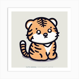 Cute Animal Tiger 6 Art Print