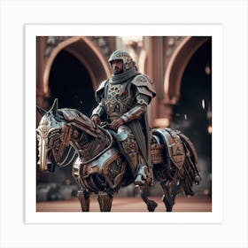 Knight On Horseback Art Print