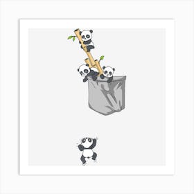 Hot Trend Panda Cute Anime Kawaii Pocket Baby Panda Bear Art Print