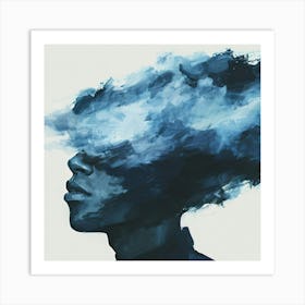 Man With Clouds In His Head Art Print