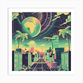 Futuristic Cityscape 1 Art Print