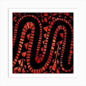 Background Abstract Red Black Art Print