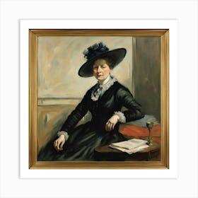 Portrait Of Madam Recamie Art Print