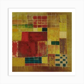 Autumnal Patchwork Dining Room Decor Art Print