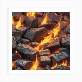 Fire And Coals Art Print