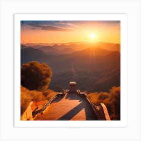 Sunset In The Mountains 22 Art Print