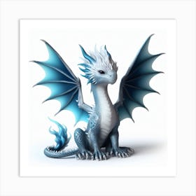 Blue Dragon Kid 2 Art Print