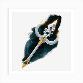 Gleaming Trishul Cosmic Weapon Art Print