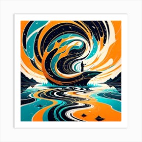 Wave In The Water Art Print