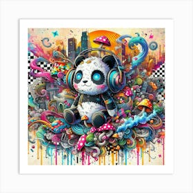 Psychedelic Panda 29 Art Print