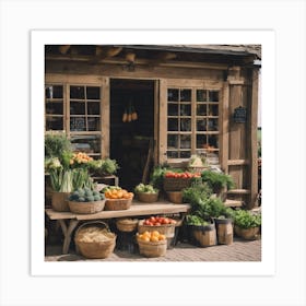 Vegetable Stand Art Print