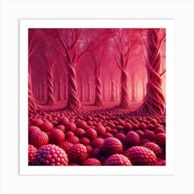 Raspberry Forest 2 Art Print