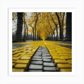 Yellow Brick Road split Art Print