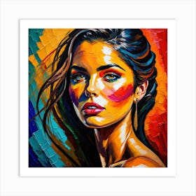 Beautiful portrait of a young lady Art Print