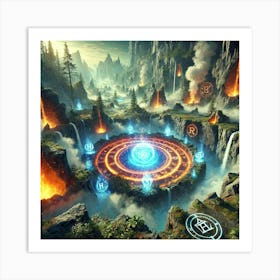 A Dynamic Scene Featuring Geothermal Vents Art Print