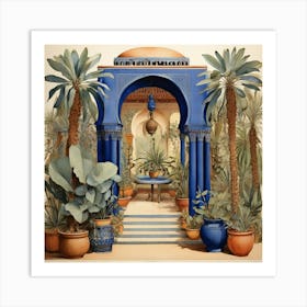 Mediterranean Garden art print Art Print