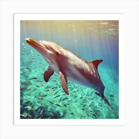 Dolphin In The Ocean Art Print