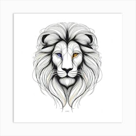 Lion Head 12 Art Print