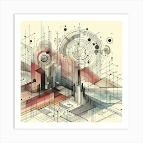 Abstract Cityscape 18 Art Print