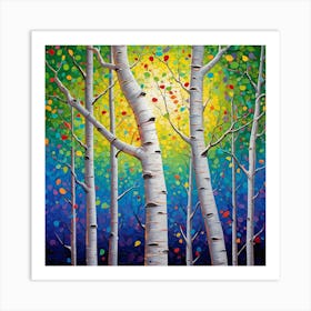 Vibrant Colors of Spring Whispering Woods Art Print