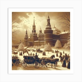 Moscow In Winter 1 Art Print