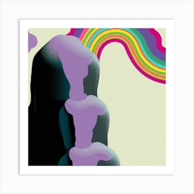 Rainbow Mountain Art Print