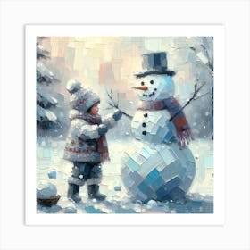 Snowman Art Print Art Print