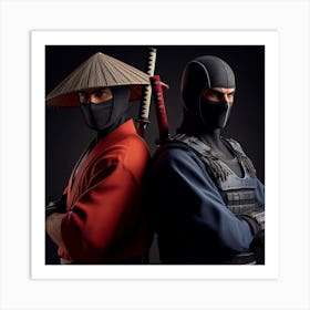 NINJA & SAMOURAI Art Print