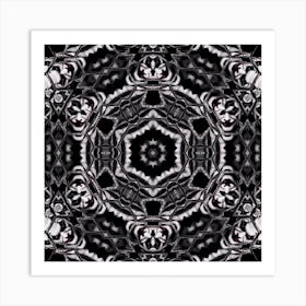 Abstract Black And White Mandala Art Print