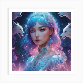 Wolf Girl Art Print