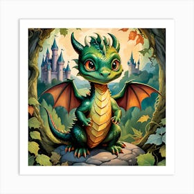 Dragon In The Forest Art Print