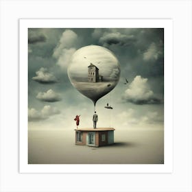 House On A Cloud Art Print