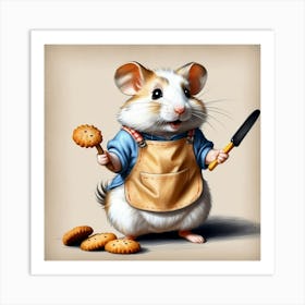 Hamster In Apron Art Print