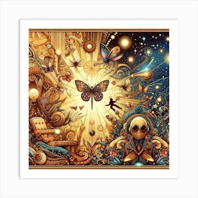 Fractal Halloween Fantasy Art Print