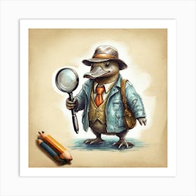 Detective Duck 12 Art Print