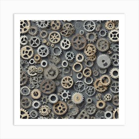 Gears Background 10 Art Print