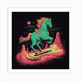 Psychedelic Horse Art Print