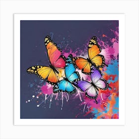 Colorful Butterflies 111 Art Print