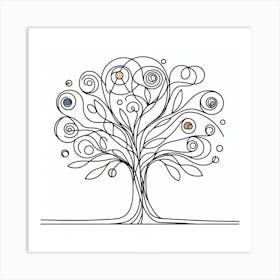 The tree of Life Picasso style Art Print