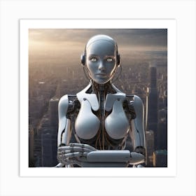 Robot Woman 3 Art Print