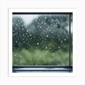 Raindrops On Window 1 Art Print