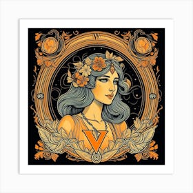 Zodiac sign Virgo Art Print