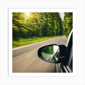 Car Driving On The Road Art Print