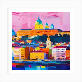 Abstract Travel Collection Budapest Hungary 2 Art Print