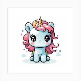 Cute Unicorn 542 Art Print