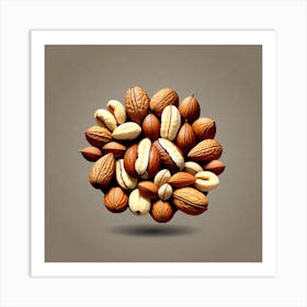 Nuts In A Circle 10 Art Print