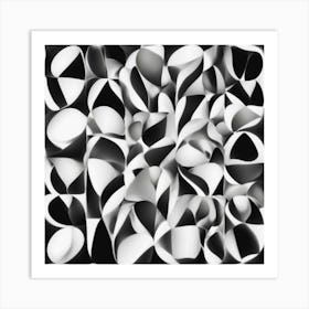 Black and White Abstract Art 4 Art Print