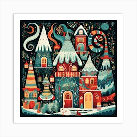 Christmas Village 26 Art Print