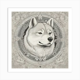 Samurai Dog 1 Art Print