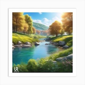 Landscape Painting 218 Art Print